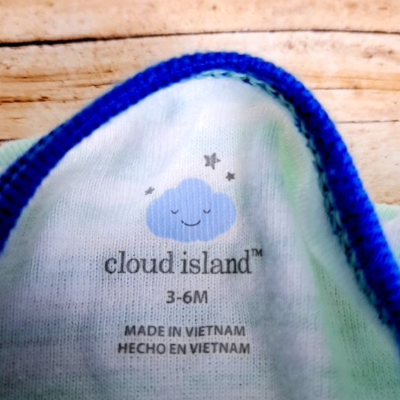 Cloud Island 2Pack Baby Girl's Long Sleeve Bodysuit Floral & Strip Patterns 3-6M - Picture 3 of 8